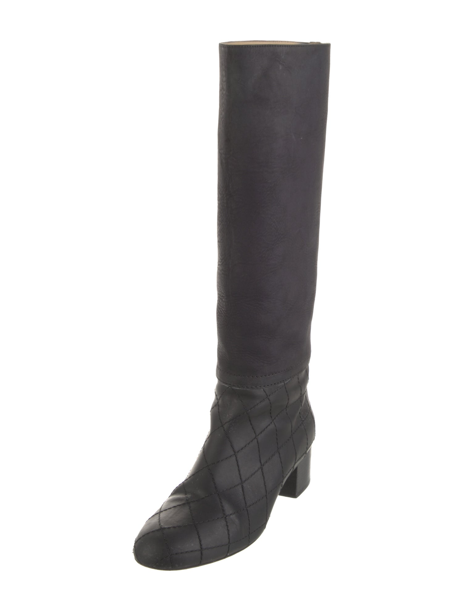 Chanel 2013 Interlocking CC Logo Riding Boots